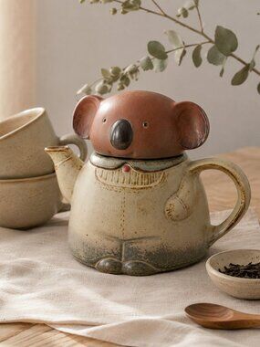 Vintage Japanese Koala Teapot – Gempo Australia Stoneware Ceramic Tea Pot